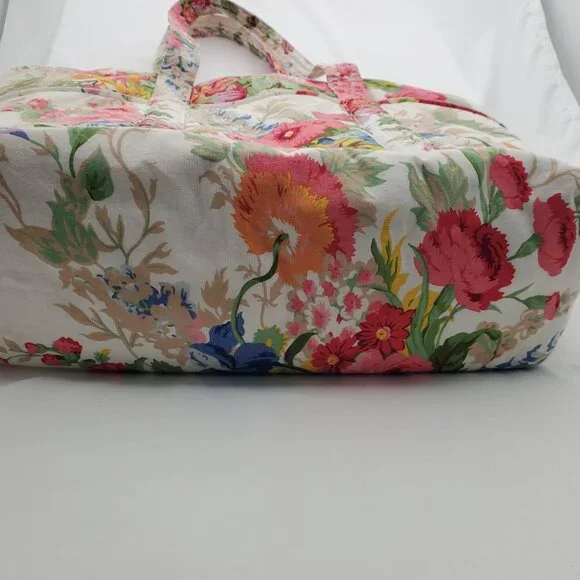 RARE Vintage Ralph Lauren “Melissa on White” Floral Cotton Tote!  XL - Picture 9 of 16